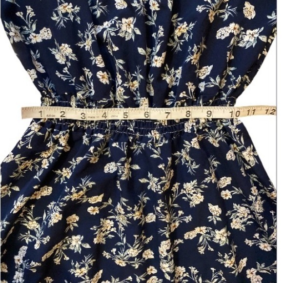 Anna-Kaci California Womems navy Fall Floral Long Sleeve Maxi Dress size small - Picture 5 of 9